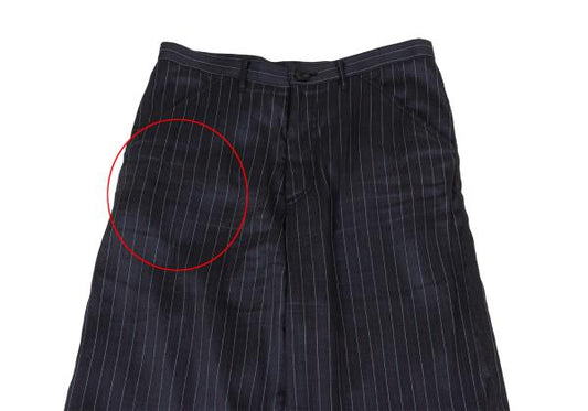 GIORGIO ARMANI Linen Pinstripe Pants Blue Size 44
