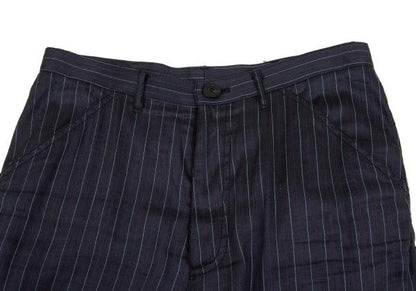 GIORGIO ARMANI Linen Pinstripe Pants Blue Size 44