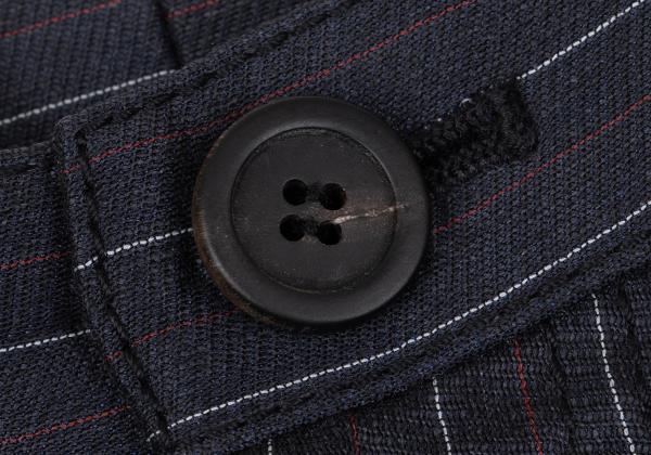 GIORGIO ARMANI Linen Pinstripe Pants Blue Size 44
