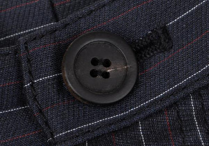 GIORGIO ARMANI Linen Pinstripe Pants Blue Size 44
