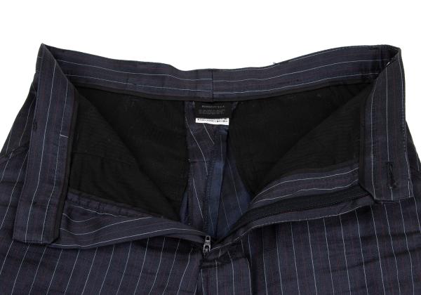 GIORGIO ARMANI Linen Pinstripe Pants Blue Size 44