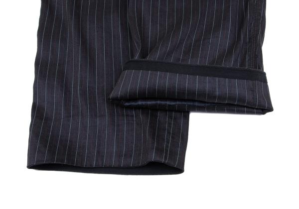 GIORGIO ARMANI Linen Pinstripe Pants Blue Size 44