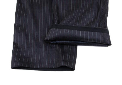 GIORGIO ARMANI Linen Pinstripe Pants Blue Size 44