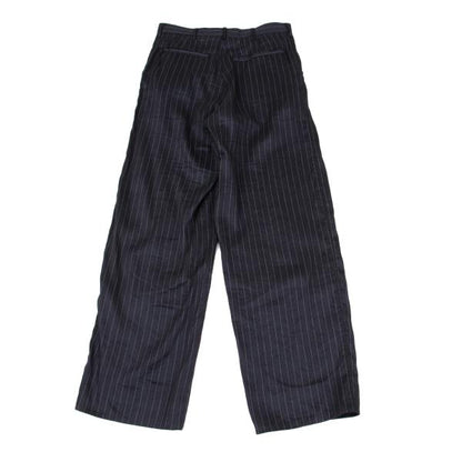 GIORGIO ARMANI Linen Pinstripe Pants Blue Size 44