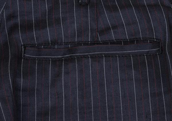 GIORGIO ARMANI Linen Pinstripe Pants Blue Size 44