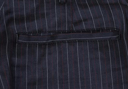 GIORGIO ARMANI Linen Pinstripe Pants Blue Size 44