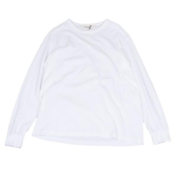 Ground Y Cotton Back Logo Crewneck Long Shirt White Size 3