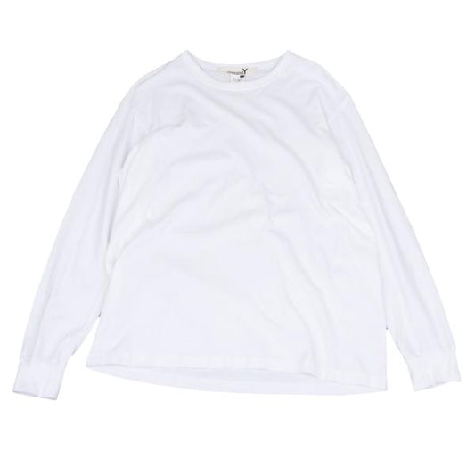 Ground Y Cotton Back Logo Crewneck Long Shirt White Size 3