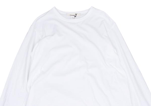 Ground Y Cotton Back Logo Crewneck Long Shirt White Size 3