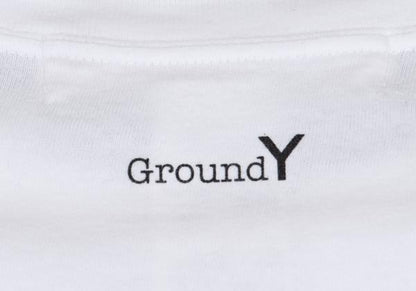 Ground Y Cotton Back Logo Crewneck Long Shirt White Size 3