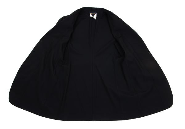 COMME des GARCONS Wool Buttonless Jacket Black Size S