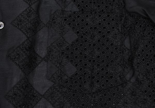 COMME des GARCONS Front Lace Panel Long Shirt Black Size S