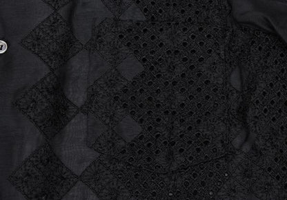 COMME des GARCONS Front Lace Panel Long Shirt Black Size S
