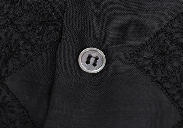 COMME des GARCONS Front Lace Panel Long Shirt Black Size S