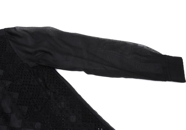 COMME des GARCONS Front Lace Panel Long Shirt Black Size S