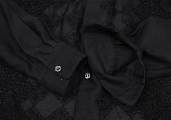 COMME des GARCONS Front Lace Panel Long Shirt Black Size S