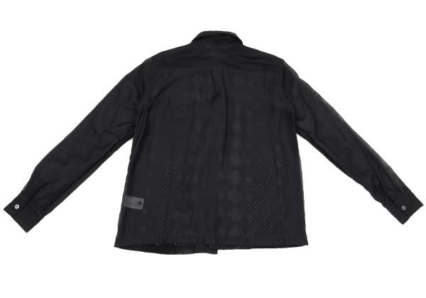 COMME des GARCONS Front Lace Panel Long Shirt Black Size S
