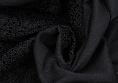 COMME des GARCONS Front Lace Panel Long Shirt Black Size S