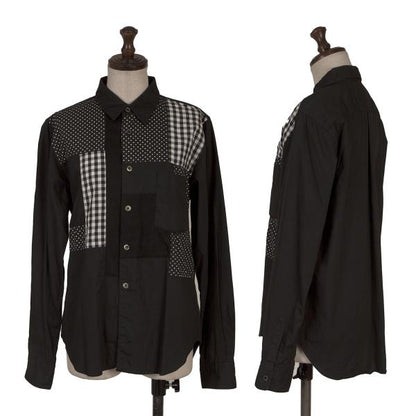 BLACK COMME des GARCONS Mixed Patch Long Shirt Black Size S