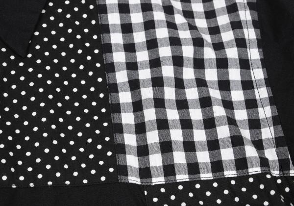 BLACK COMME des GARCONS Mixed Patch Long Shirt Black Size S
