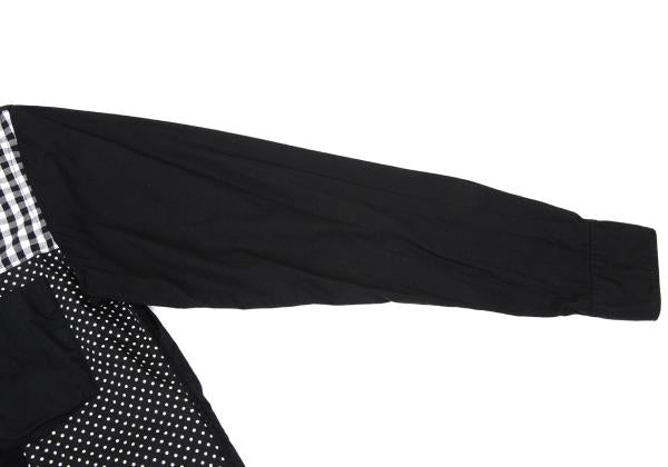 BLACK COMME des GARCONS Mixed Patch Long Shirt Black Size S