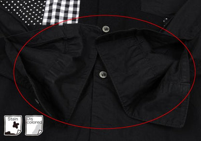 BLACK COMME des GARCONS Mixed Patch Long Shirt Black Size S