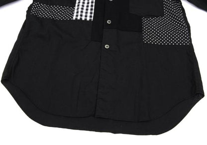 BLACK COMME des GARCONS Mixed Patch Long Shirt Black Size S