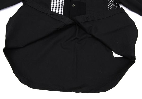 BLACK COMME des GARCONS Mixed Patch Long Shirt Black Size S