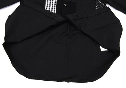 BLACK COMME des GARCONS Mixed Patch Long Shirt Black Size S