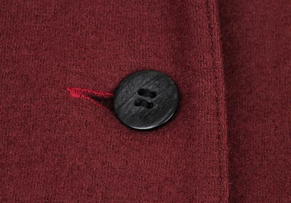 JUNIOR GAULTIER Wool Half Coat Red Purple Size 40