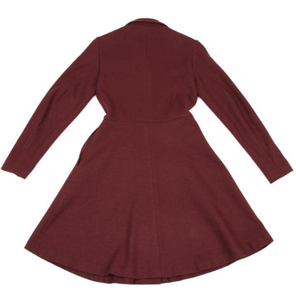 JUNIOR GAULTIER Wool Half Coat Red Purple Size 40