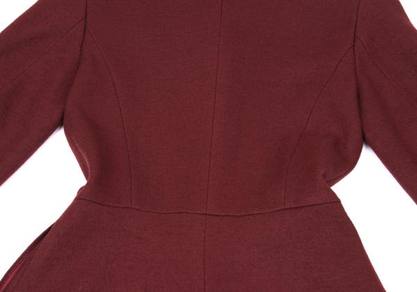 JUNIOR GAULTIER Wool Half Coat Red Purple Size 40