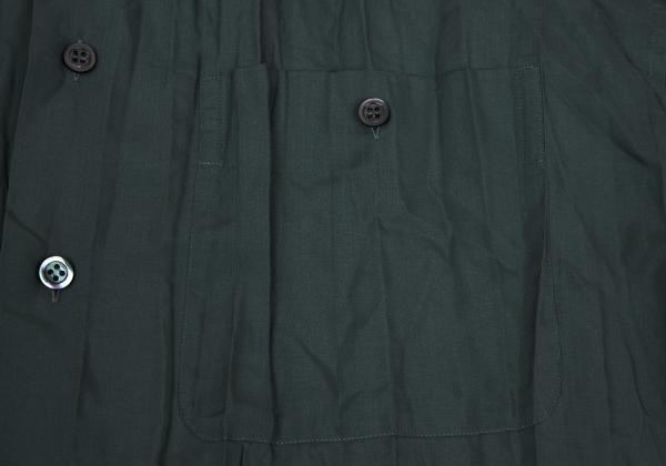 ISSEY MIYAKE MEN Wrinkle Pleated Shirt Blue Gray Size M