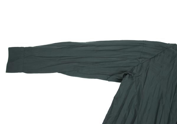 ISSEY MIYAKE MEN Wrinkle Pleated Shirt Blue Gray Size M