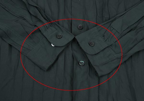 ISSEY MIYAKE MEN Wrinkle Pleated Shirt Blue Gray Size M