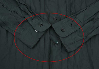 ISSEY MIYAKE MEN Wrinkle Pleated Shirt Blue Gray Size M