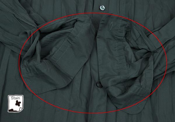 ISSEY MIYAKE MEN Wrinkle Pleated Shirt Blue Gray Size M