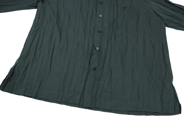 ISSEY MIYAKE MEN Wrinkle Pleated Shirt Blue Gray Size M