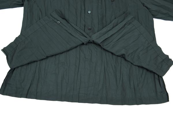 ISSEY MIYAKE MEN Wrinkle Pleated Shirt Blue Gray Size M