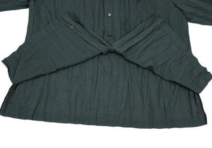 ISSEY MIYAKE MEN Wrinkle Pleated Shirt Blue Gray Size M