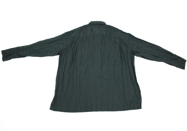 ISSEY MIYAKE MEN Wrinkle Pleated Shirt Blue Gray Size M