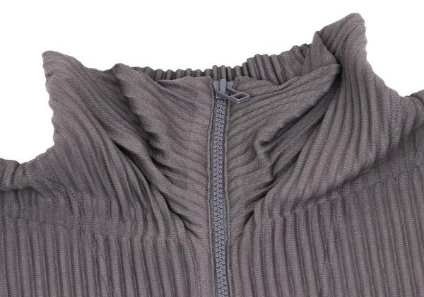 HOMME PLISSE ISSEY MIYAKE Pleated Double Jacket Gray Size 3