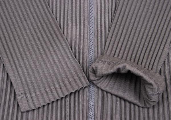 HOMME PLISSE ISSEY MIYAKE Pleated Double Jacket Gray Size 3