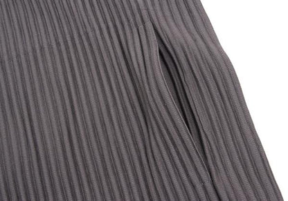 HOMME PLISSE ISSEY MIYAKE Pleated Double Jacket Gray Size 3