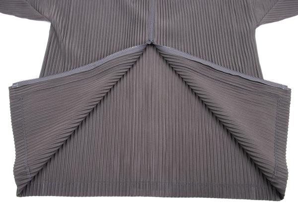 HOMME PLISSE ISSEY MIYAKE Pleated Double Jacket Gray Size 3