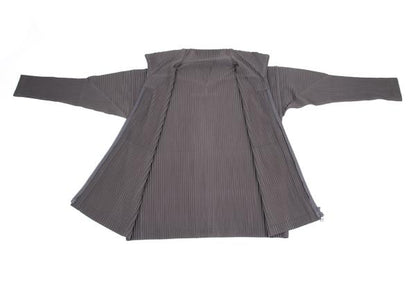 HOMME PLISSE ISSEY MIYAKE Pleated Double Jacket Gray Size 3