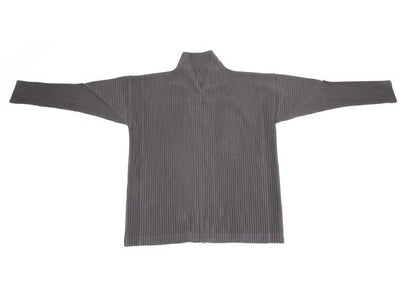 HOMME PLISSE ISSEY MIYAKE Pleated Double Jacket Gray Size 3