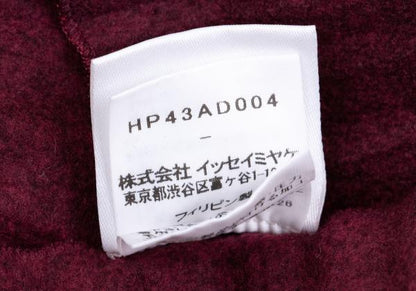 HOMME PLISSE ISSEY MIYAKE Pleated Scarf Maroon Poly Rayon
