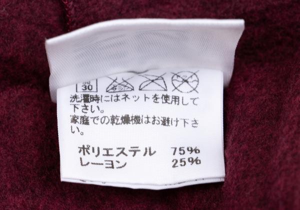 HOMME PLISSE ISSEY MIYAKE Pleated Scarf Maroon Poly Rayon