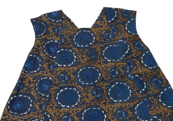 45rpm Indigo Floral Sleeveless Cotton Dress Blue Size 3